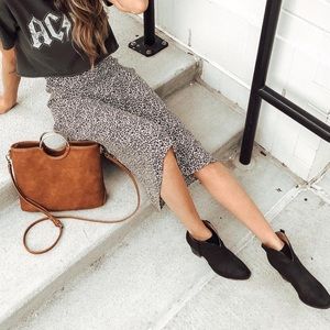 AE leopard Midi skirt